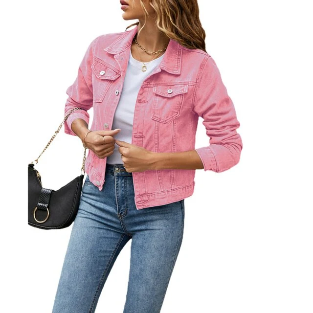 Casual denim jas voor dames | Warm