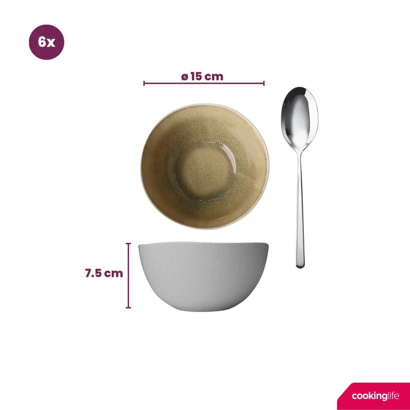 Cookinglife Suppenschalen / Schalen Belize ø 15 cm - 6 Stück