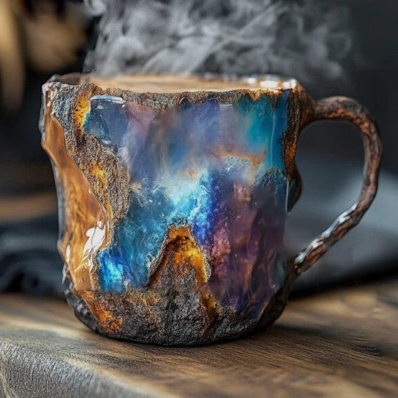 Koffiemokken GlaceCup | Handgemaakt & Minerale Kristal | Isolerend & Magnetronbestendig | 350–450 ml