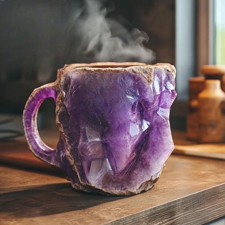 Koffiemokken GlaceCup | Handgemaakt & Minerale Kristal | Isolerend & Magnetronbestendig | 350–450 ml