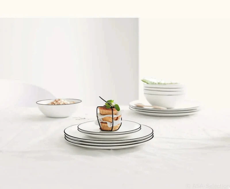 ASA Selection Speiseteller A Table Ligne Noire ø 26,5 cm - 4 Stück