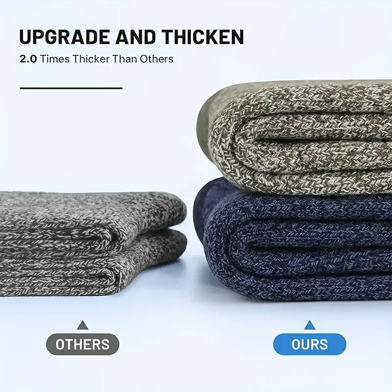 Merino-wol sokken AlpTherm | 5 Paar | Extra Dik & Warm | Voor Wandelen & Winter | Unisex 38–46