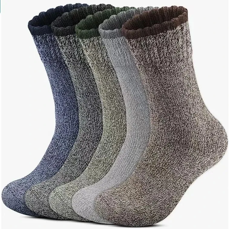 Merino-wol sokken AlpTherm | 5 Paar | Extra Dik & Warm | Voor Wandelen & Winter | Unisex 38–46