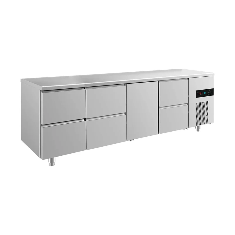 Kühltisch -2 bis +8°C 2330x700x850mm mit 1x Tür und 3x zwei Schubladen – Art.-Nr. KT4ZZTZ