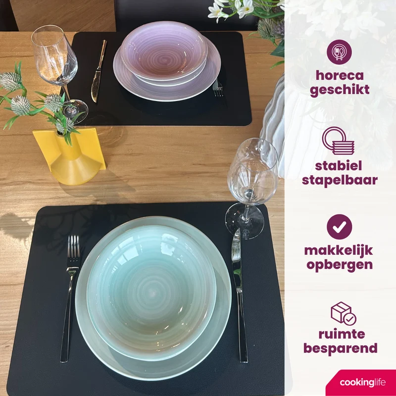 Cookinglife Speiseteller Pastel Harmony ø 26,5 cm - 6 Stück
