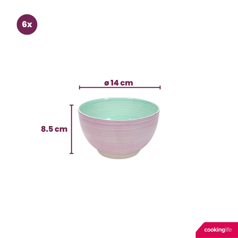 Cookinglife Suppenschalen / Schalen Pastel Harmony ø 14 cm - 6 Stück