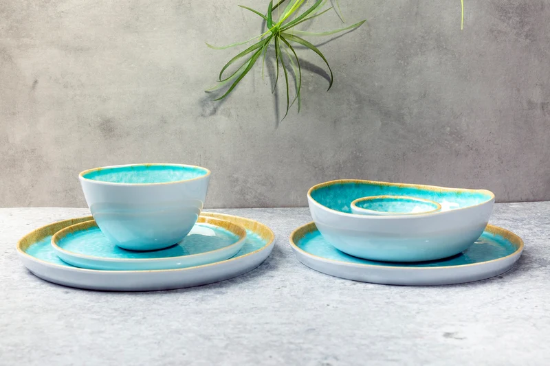 Cosy & Trendy Suppenschalen / Schalen - Laguna Azzurro ø 14 cm / 600 ml - 4 Stück