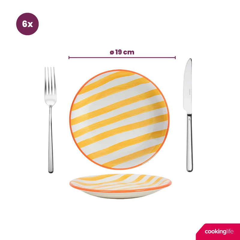 Cookinglife Frühstücksteller / Dessertteller Summer Vibes ø 19 cm - 6 Stück