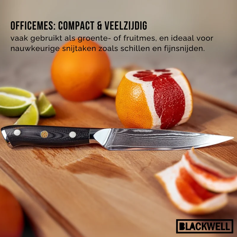 Blackwell Messerset (Kochmesser + Schälmesser) – Japanischer Stil – 67 Lagen Damaszenerstahl – VG10 – 2-teilig