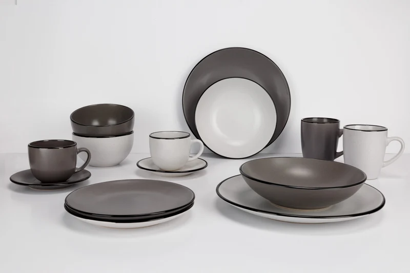 Cosy & Trendy Suppenschalen - Speckle Grau - ø 14 cm - 6 Stück