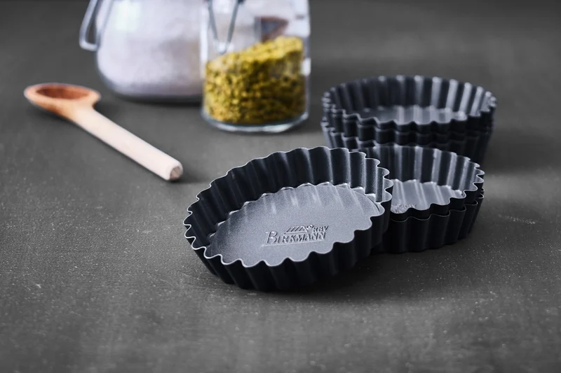 Birkmann Kuchenform / Backform / Quicheform mit herausnehmbarem Boden Premium Backform ø 10 x 2 cm - 6 Stück