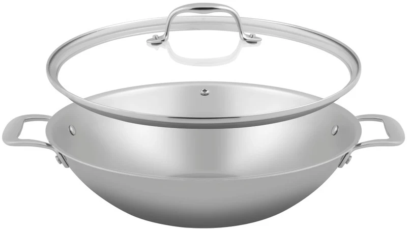 Sola Wokpfanne mit Deckel Green Cooking Ø 32 cm – ohne Antihaftbeschichtung – geeignet für alle Wärmequellen