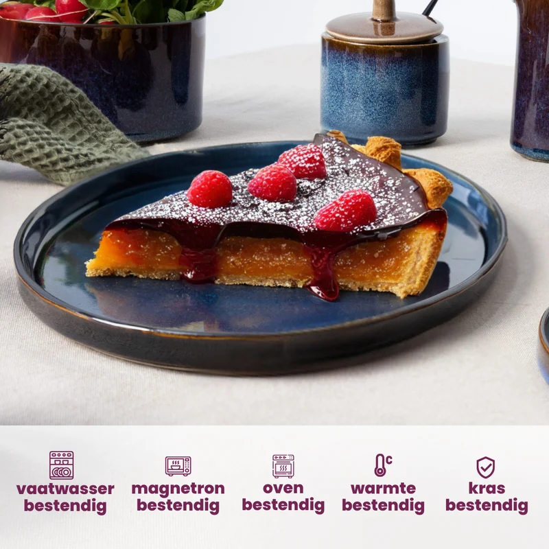 Cosy & Trendy Frühstücksteller / Dessertteller - Quintana Blue ø 22 cm - 4 Stück