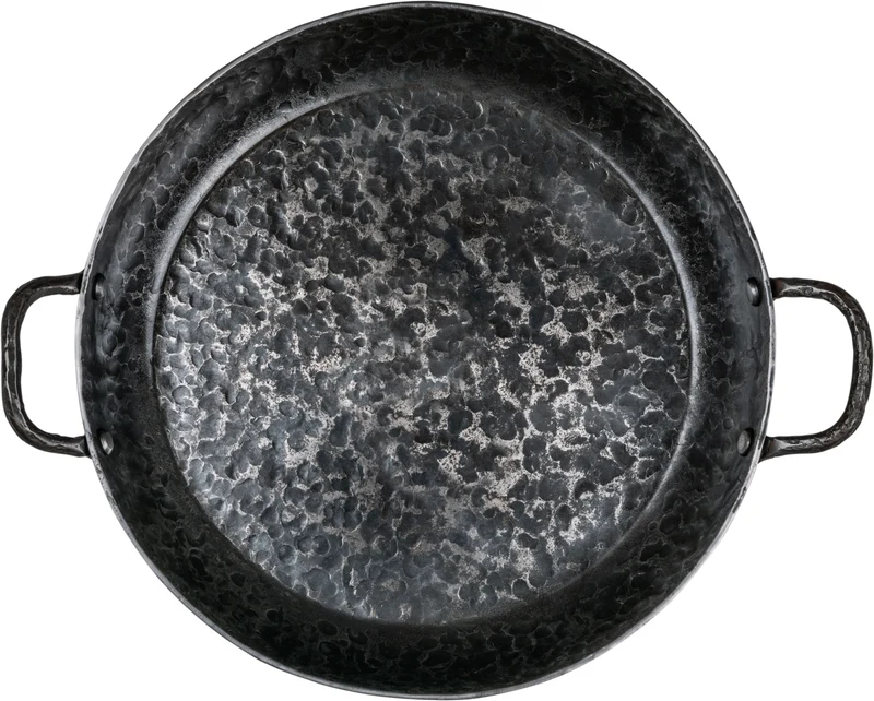 Forged Bratpfanne Carbonstahl mit zwei Griffen Ø 24 cm – geeignet für alle Wärmequellen – geeignet für BBQ
