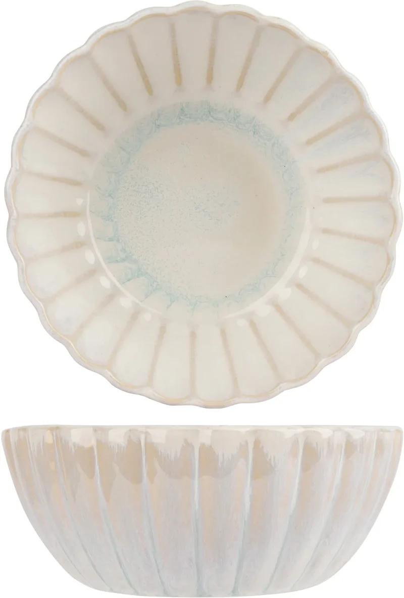 Cosy & Trendy Astera Pure 16-teiliges Geschirrset für 4 Personen – 4 Speiseteller, 4 Frühstücksteller, 4 Schüsseln und 4 Becher