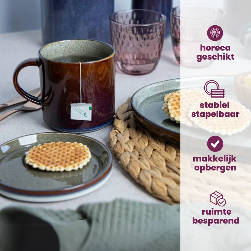 Cosy & Trendy Tassen / Becher Quintana Green - 450 ml - 4 Stück