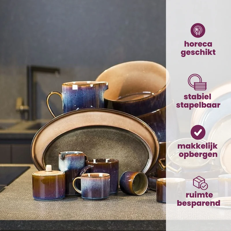 Cosy & Trendy Tassen / Becher Quintana Amber - 450 ml - 4 Stück