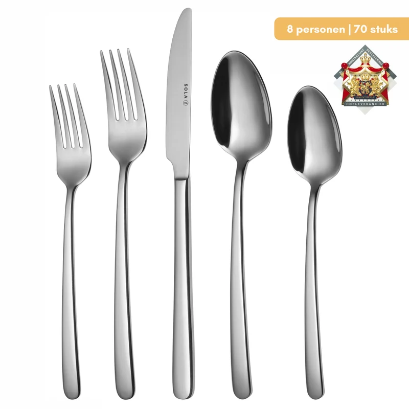 Sola Besteckset Donau - 18/10 Edelstahl - 70-teilig / 8 Personen