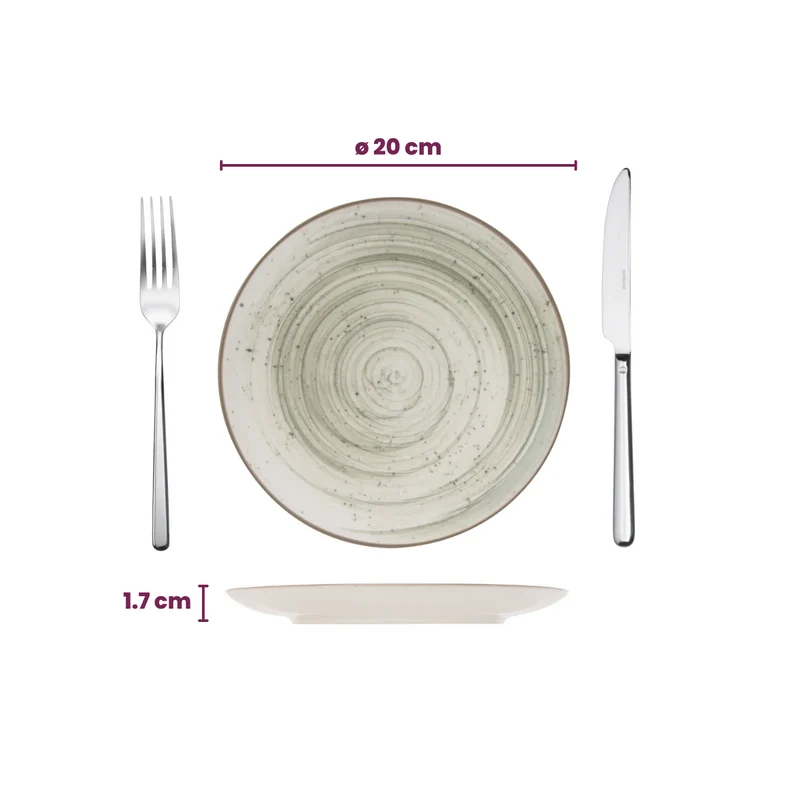 Cosy & Trendy Frühstücksteller / Dessertteller - Sintra Ivy Green ø 20 cm - 4 Stück