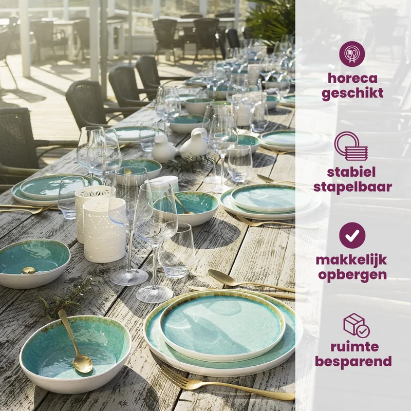 Cosy & Trendy Tassen / Becher - Laguna Azzurro 390 ml - 4 Stück