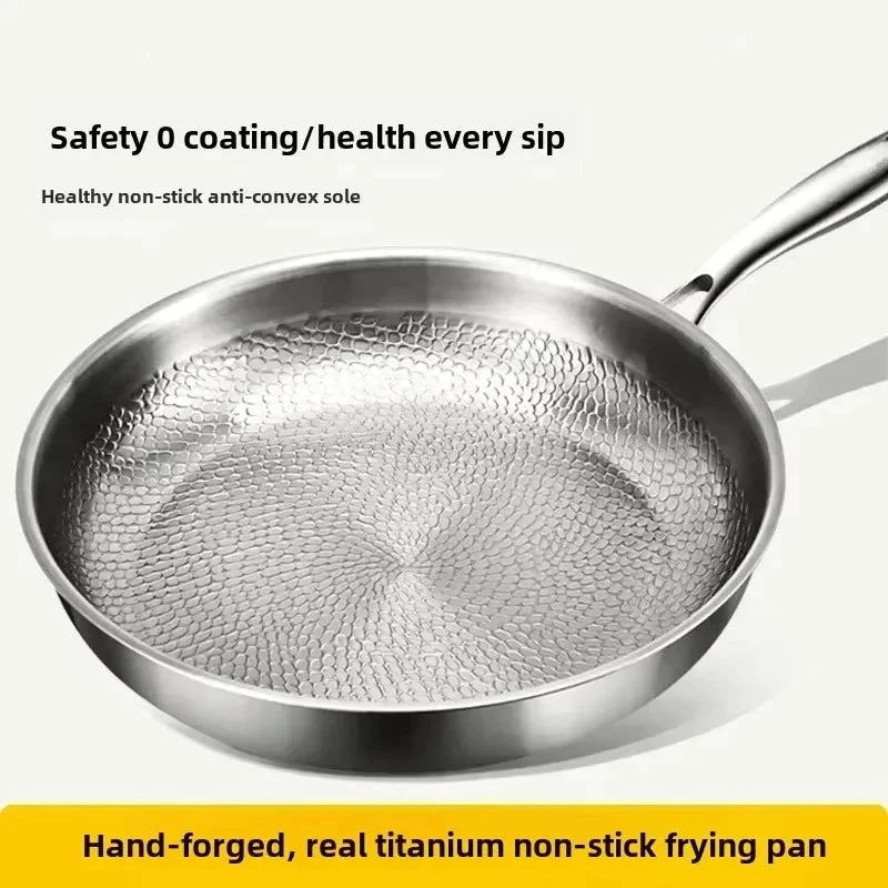 COOKVION – Titanium Gehamerde Anti-aanbak Koekenpan Voor Inductiekookplaten En Moderne Keukens