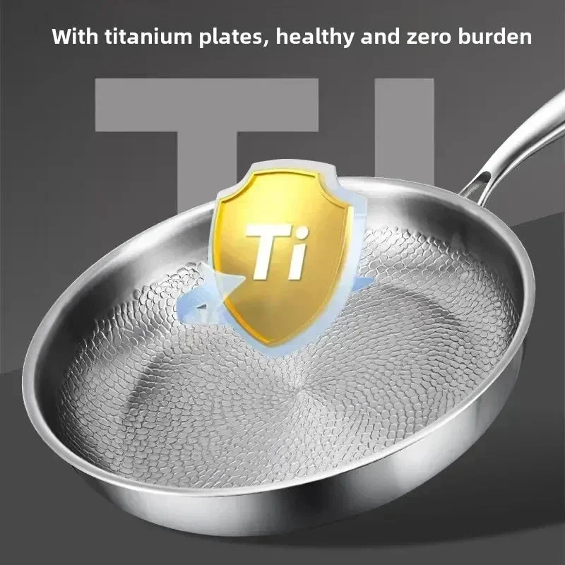 COOKVION – Titanium Gehamerde Anti-aanbak Koekenpan Voor Inductiekookplaten En Moderne Keukens