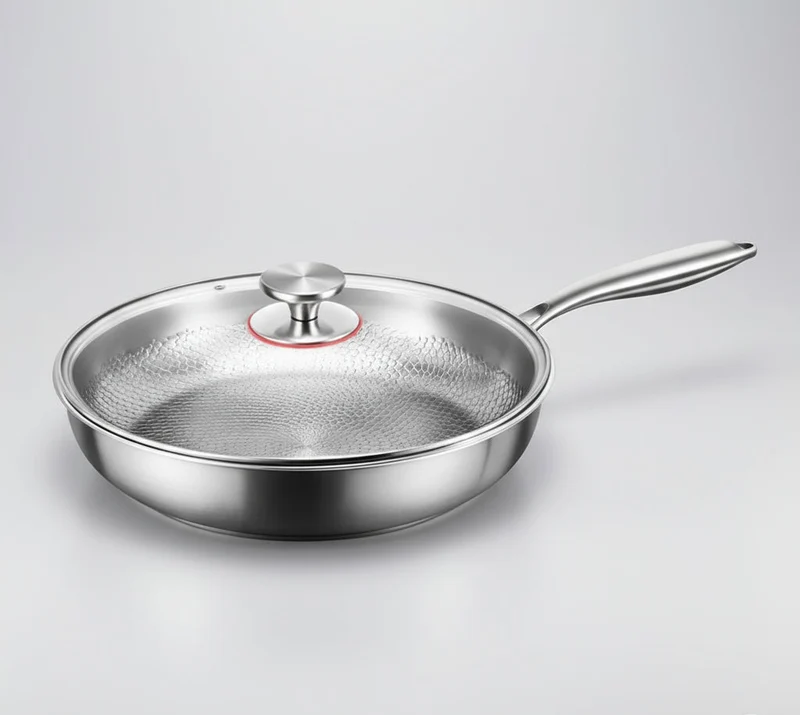 COOKVION – Titanium Gehamerde Anti-aanbak Koekenpan Voor Inductiekookplaten En Moderne Keukens