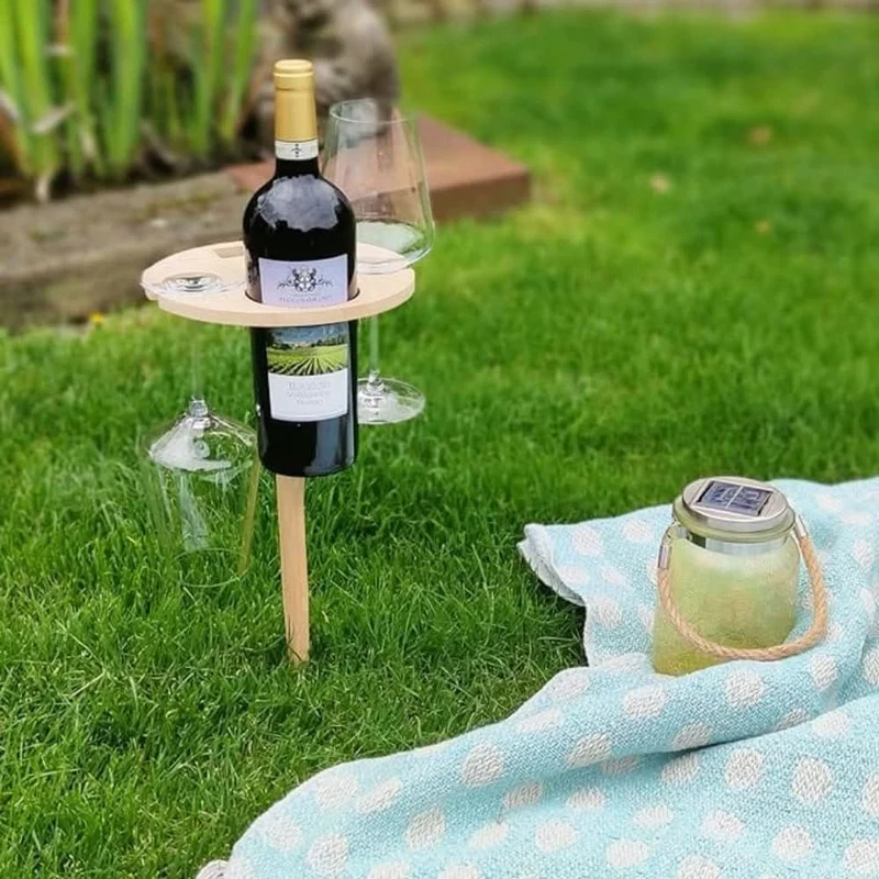 Kieskeurige Wijn Tafel – Draagbare Wijn Tafel Voor Picknick & Buiten Genieten
