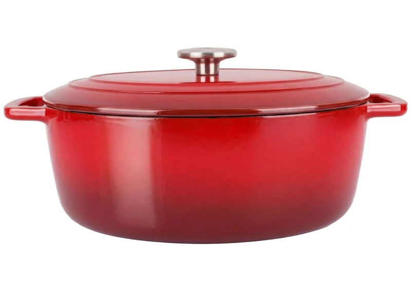 Cosy & Trendy Bräter Fontestic Traditionelle rote ovale aus Gusseisen – 31 x 24 cm – emailliert