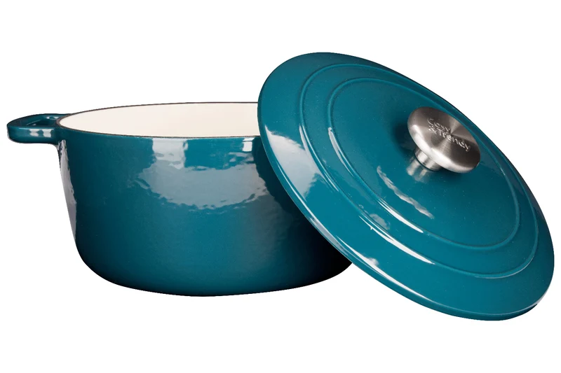 Cosy & Trendy Bräter Fontestic Gusseisen Green Heron Ø 24 cm / 4,6 Liter – emailliert