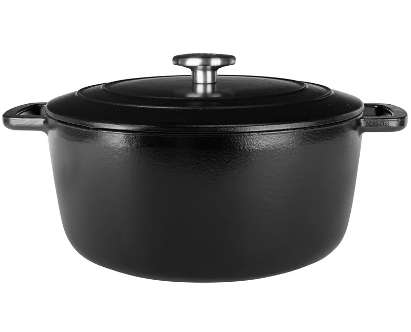 Cosy & Trendy Bräter Fontestic aus Gusseisen, Schwarz, Ø 28 cm / 6.8 Liter – emailliert