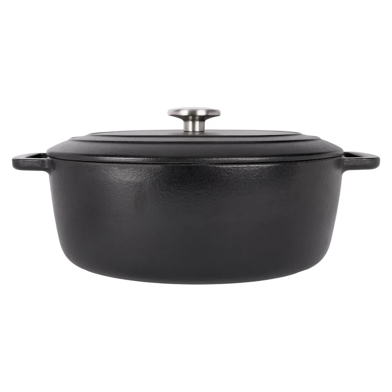 Cosy & Trendy Bräter Fontestic Gusseisen Schwarz Oval – 31 x 24 cm – Emailliert