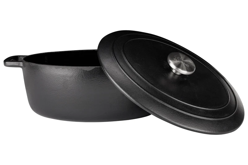 Cosy & Trendy Bräter Fontestic Gusseisen Schwarz Oval – 31 x 24 cm – Emailliert