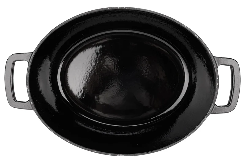 Cosy & Trendy Bräter Fontestic Gusseisen Schwarz Oval – 31 x 24 cm – Emailliert