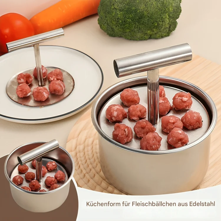 RVS Vleesballetjes Mal Gelijke Grootte Keukenhulp