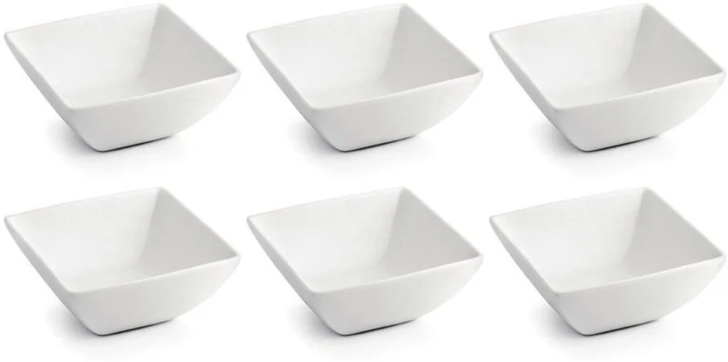 BonBistro Yong Squito Schalen 14 x 14 cm - Weiß - 6er-Pack