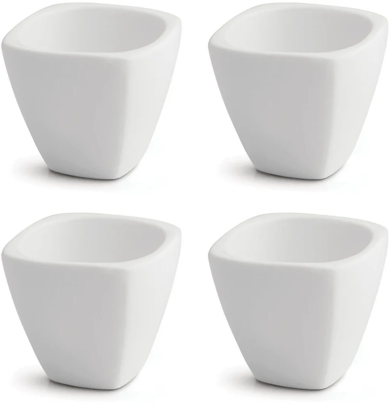 BonBistro Eierbecher Yong Squito – Weiß – 4er-Pack
