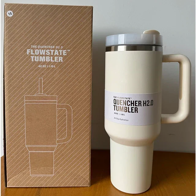Isolatie RVS Reisbeker 40oz Met Handvat Levenslange Deksel En Rietje