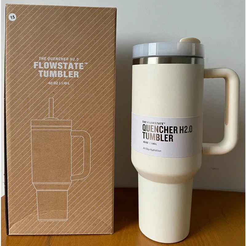 Isolatie RVS Reisbeker 40oz Met Handvat Levenslange Deksel En Rietje
