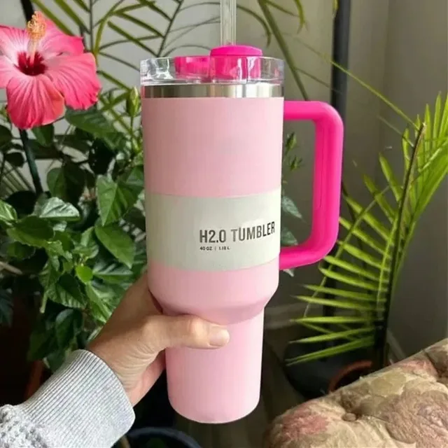 Isolatie RVS Reisbeker 40oz Met Handvat Levenslange Deksel En Rietje