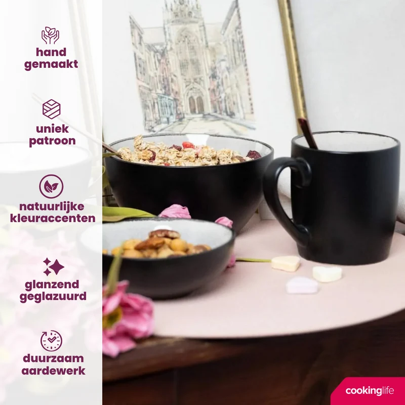 Cookinglife Kleine Schalen Nola Warm Grey ø 12 cm - 6 Stück