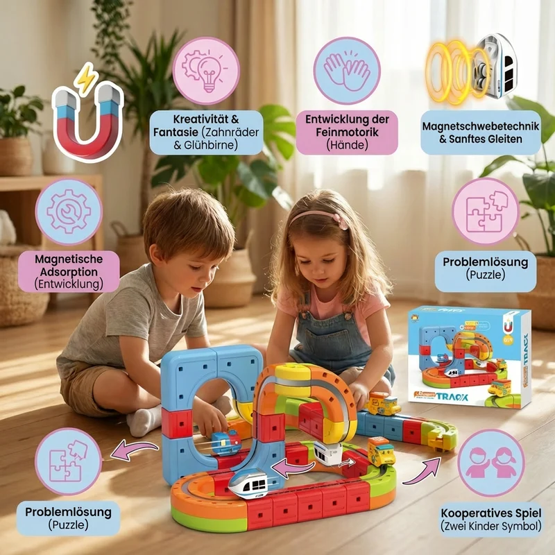 Magnetische Kubustreinset Kinderspeelgoed