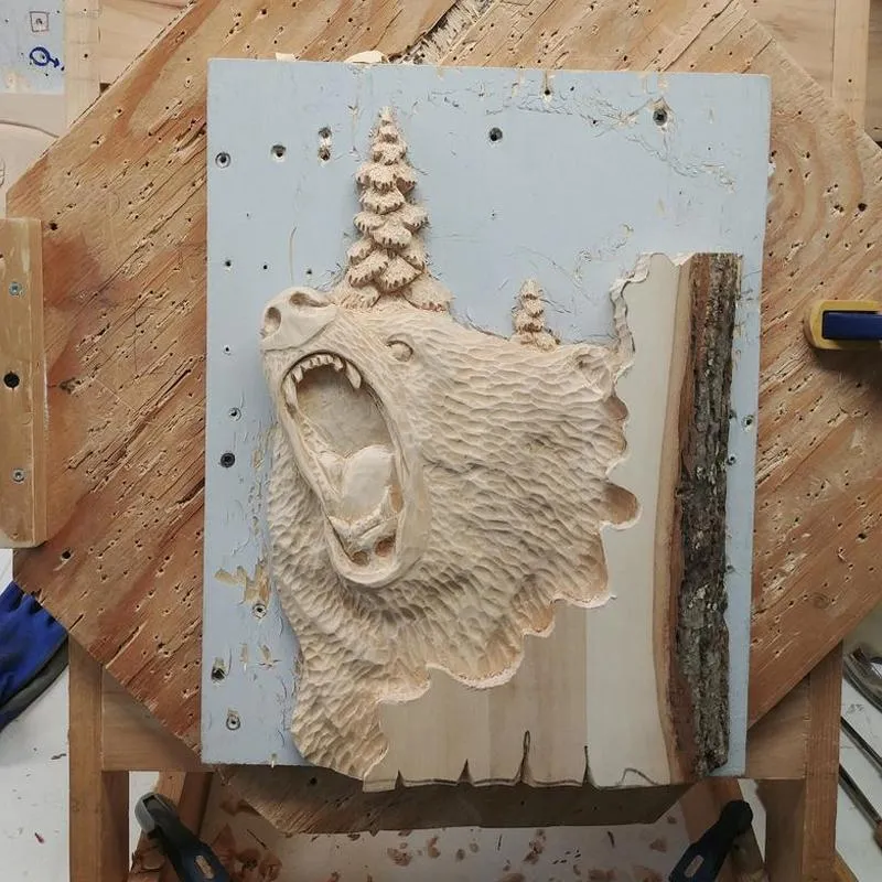 Frendorf Dier Houtsnijwerk Wanddecoratie Handgemaakt