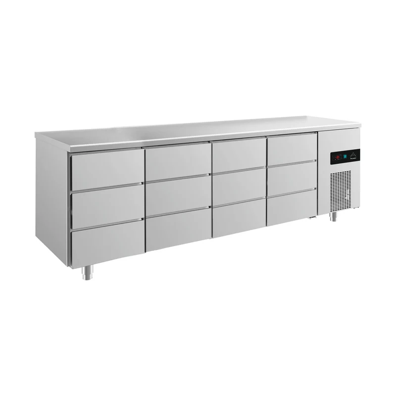 Kühltisch -2 bis +8°C 2330x700x850mm mit 4x drei Schubladen