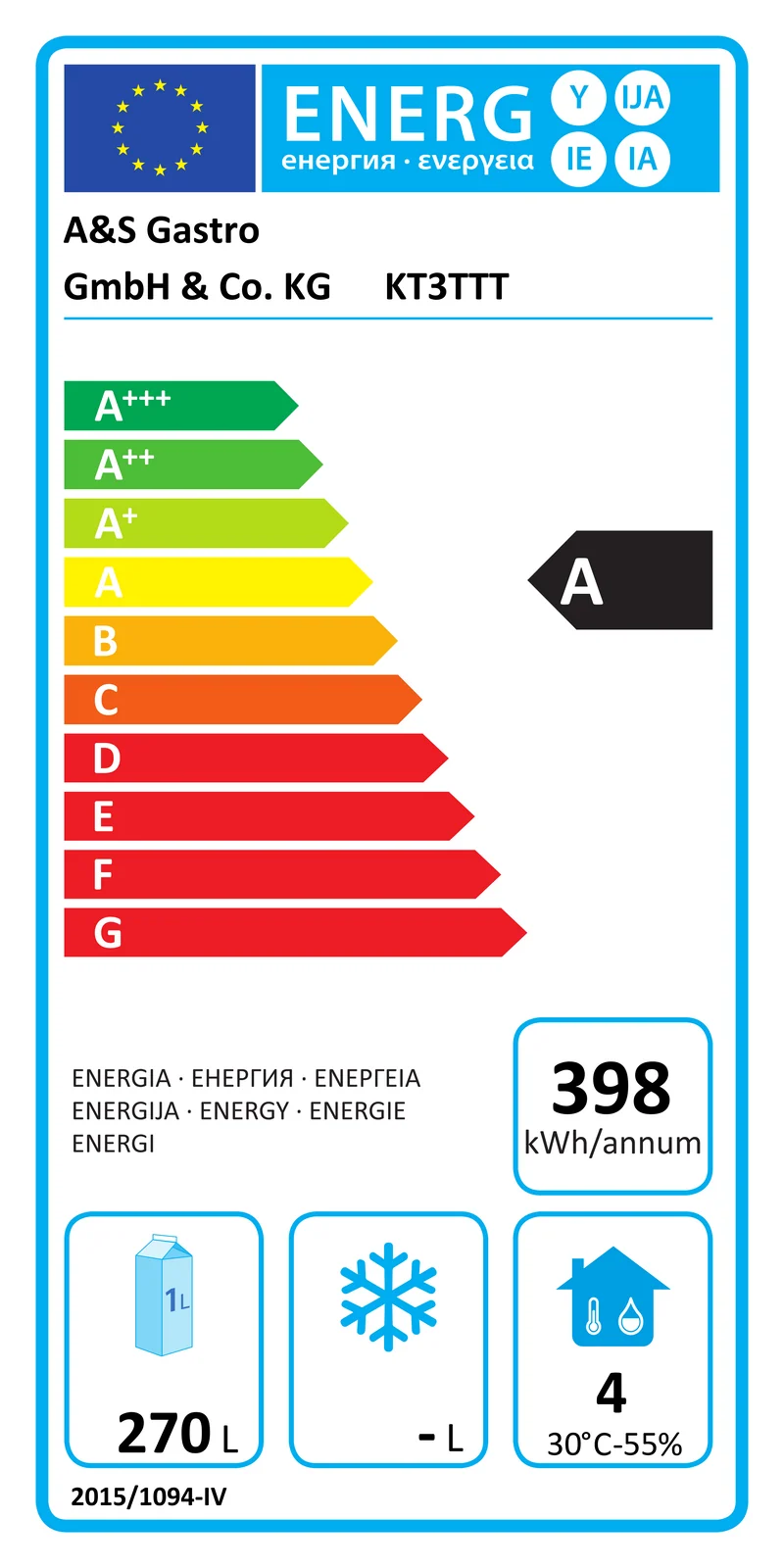 Kühltisch -2 bis +8°C 1865x700x850mm mit 1x Tür und 2x zwei Schubladen – Art.-Nr. KT3TZZ