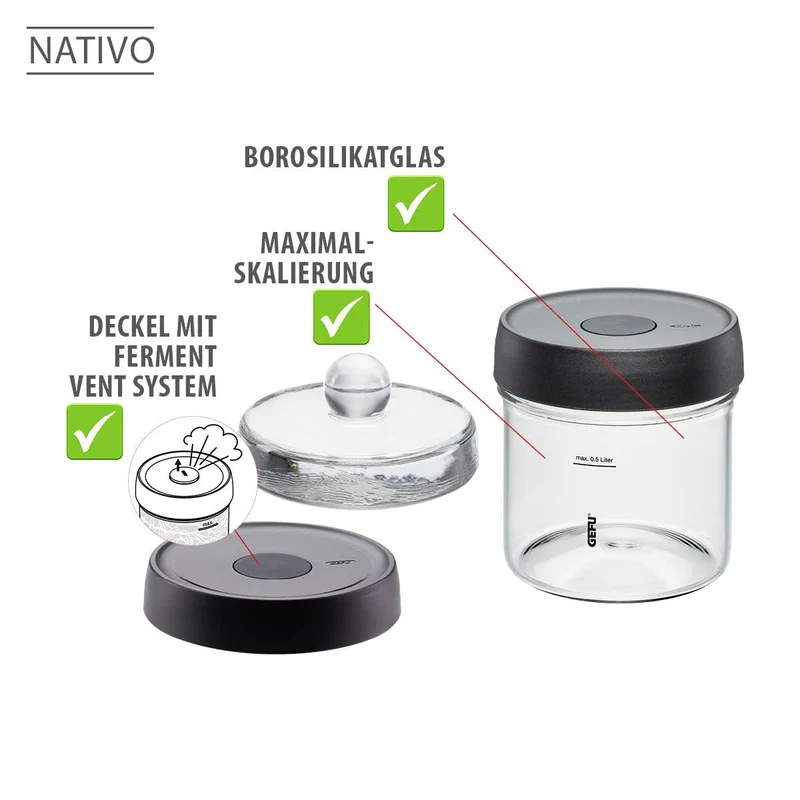 Fermentierglas NATIVO, 0,5 l