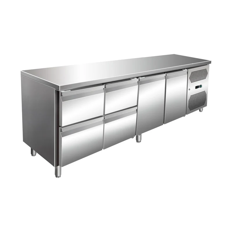 VIP Kühltisch mit 2x 2 Schubladen und 2 Türen -2 bis +8°C 2.230x700x860 mm