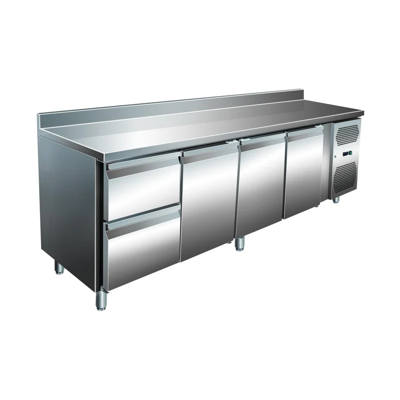 VIP Kühltisch mit 1x 2 Schubladen und 3 Türen -2 bis +8°C 2.230x700x960 mm