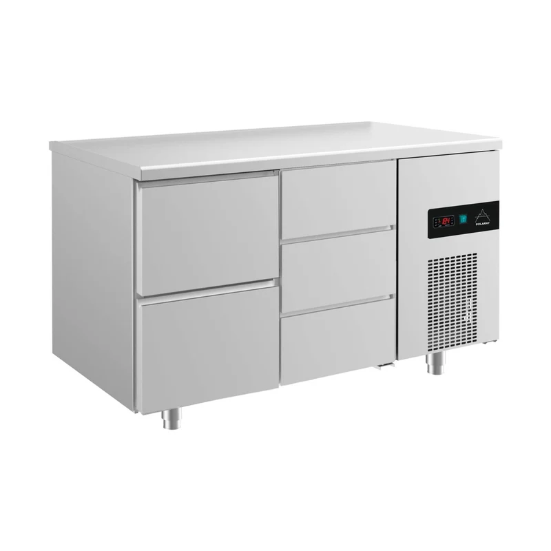 Kühltisch -2 bis +8°C 1400x700x850mm mit 1x zwei Schubladen und 1x drei Schubladen – Art.-Nr. KT2ZD