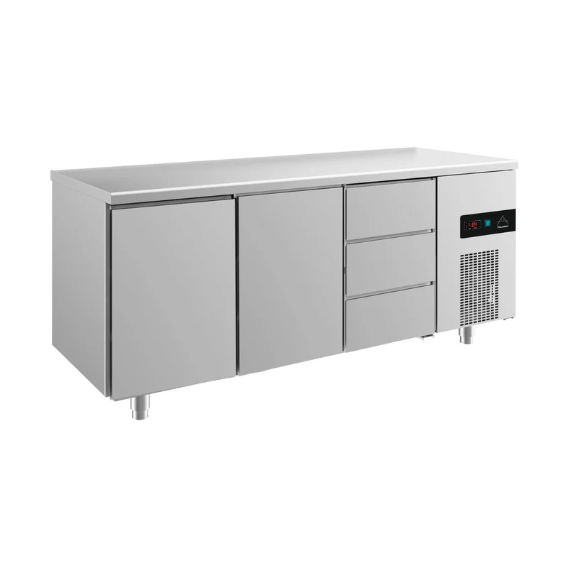 Kühltisch -2 bis +8°C 1865x700x850mm mit 2x Türen und 1x drei Schubladen – Art.-Nr. KT3TTD